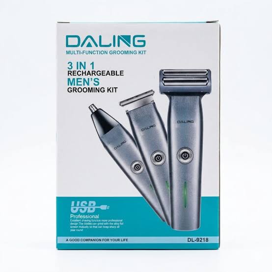 Daling DL-9218 3-in-1 Rechargeable Hair Clipper & Shaver – Compact & Powerful