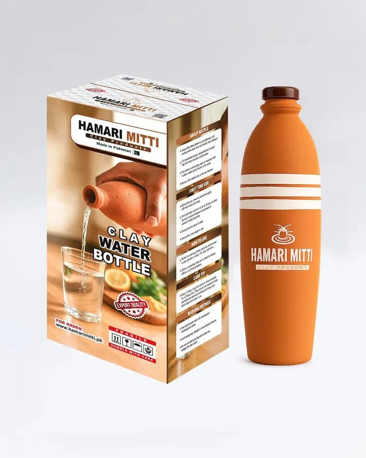 Handcrafted Clay Water Bottle