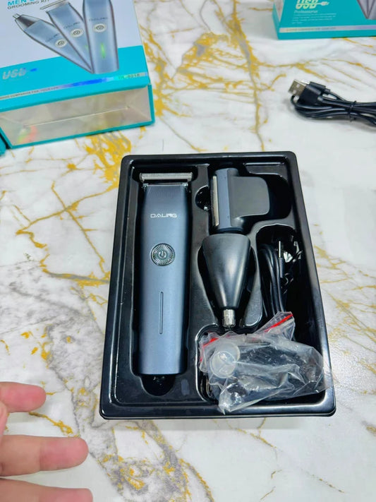 Daling DL-9218 3-in-1 Rechargeable Hair Clipper & Shaver – Compact & Powerful