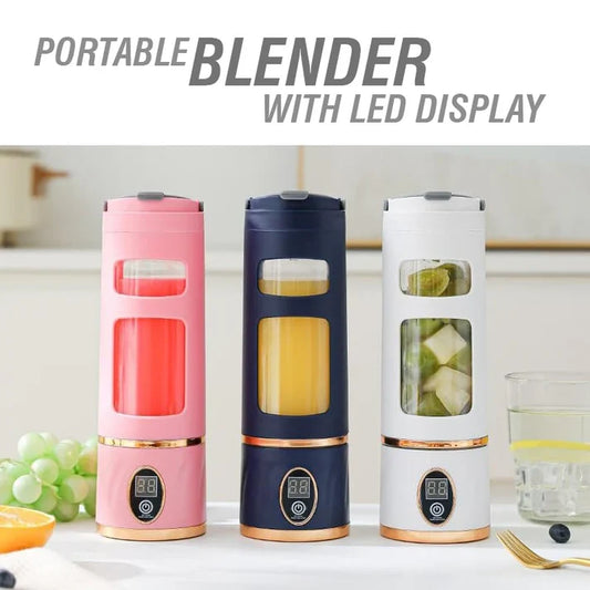 Portable Blender with LED Display – 3 Speed USB Rechargeable Smoothie & Juice Maker HP-118